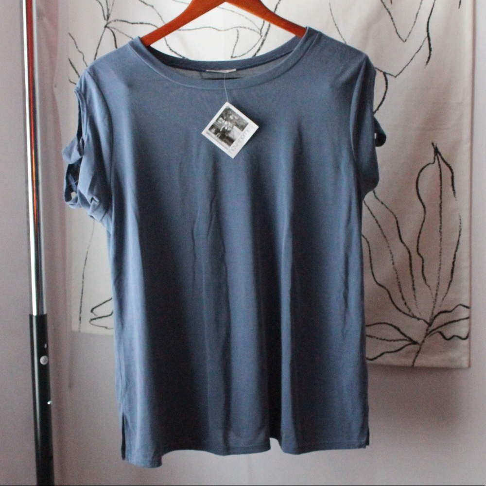 Blue short-sleeve tee. NWT.